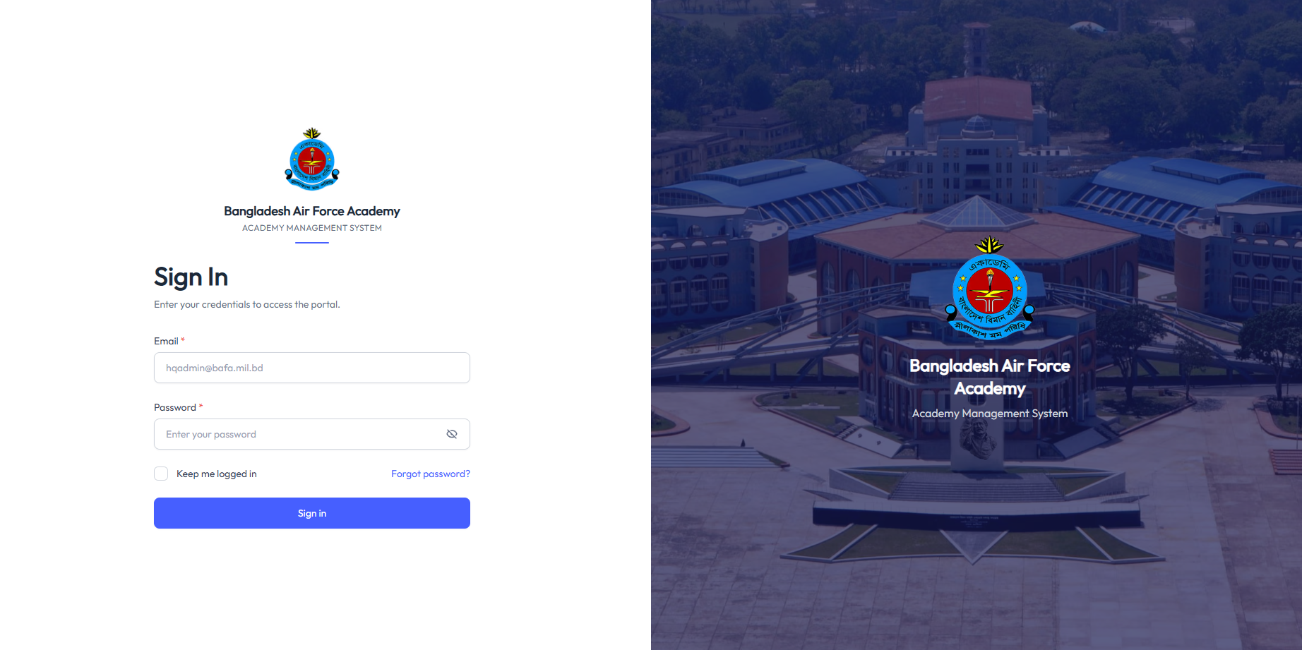 Bangladesh Air Force Academy — IMS cover