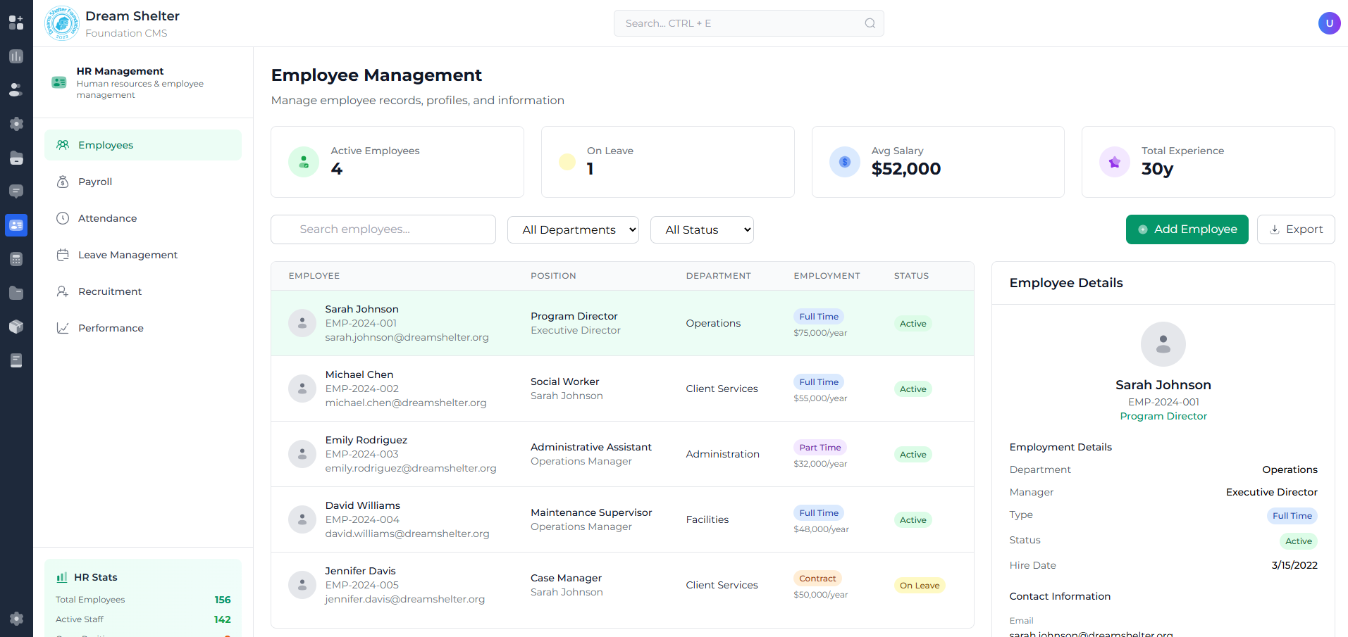 Dreams Shelter Foundation — Portfolio with CMS & IMS screenshot 4