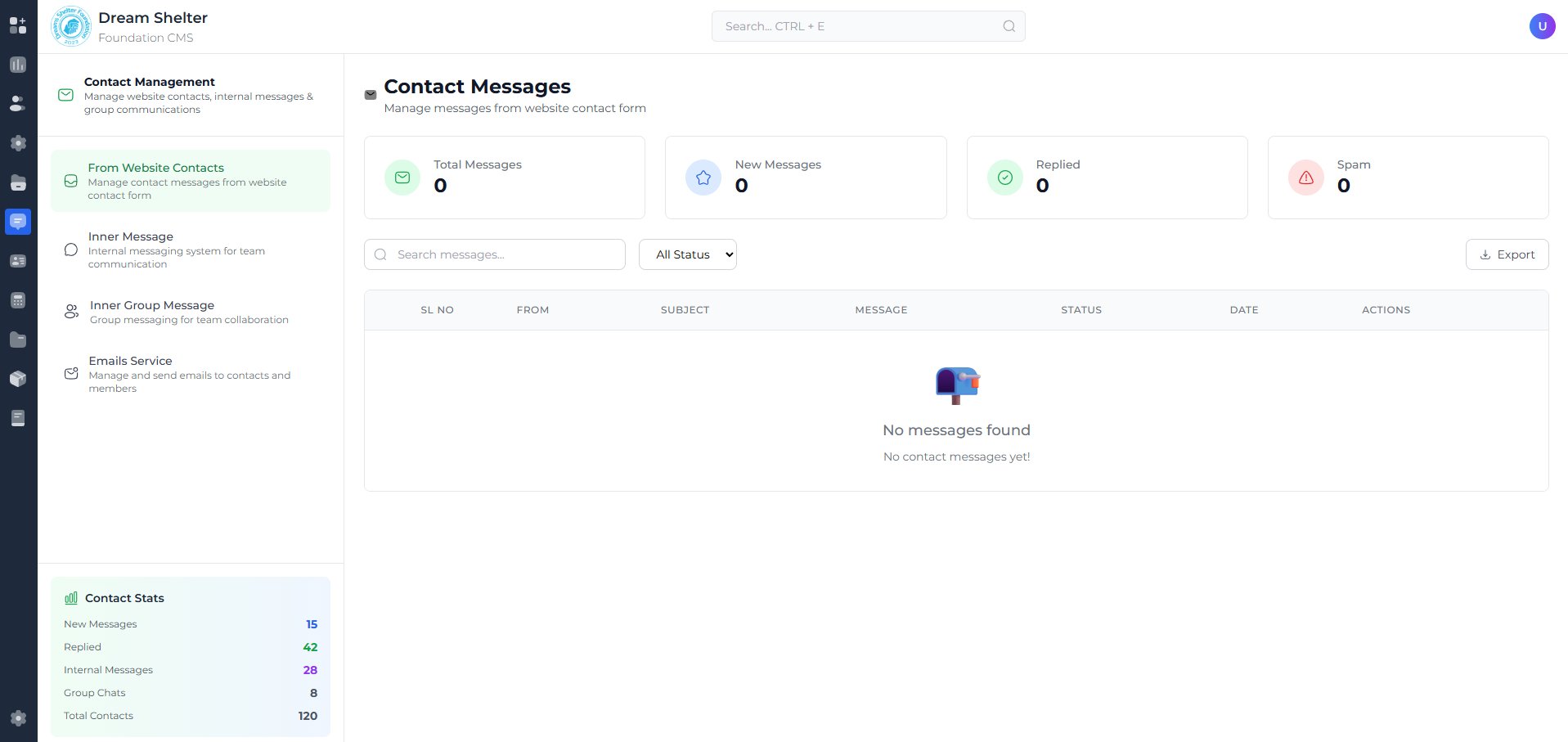 Dreams Shelter Foundation — Portfolio with CMS & IMS screenshot 5