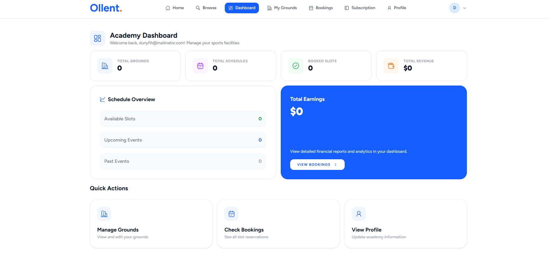 Ollent — Sports Venue Booking Platform screenshot 2
