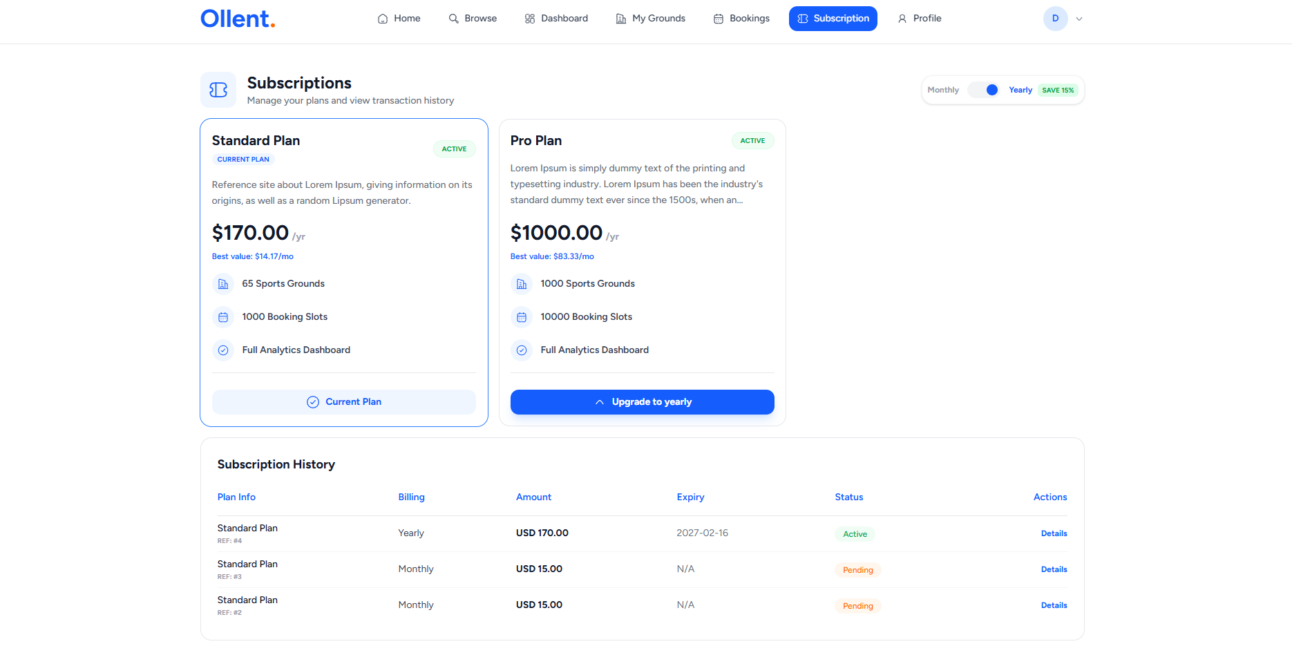 Ollent — Sports Venue Booking Platform screenshot 3