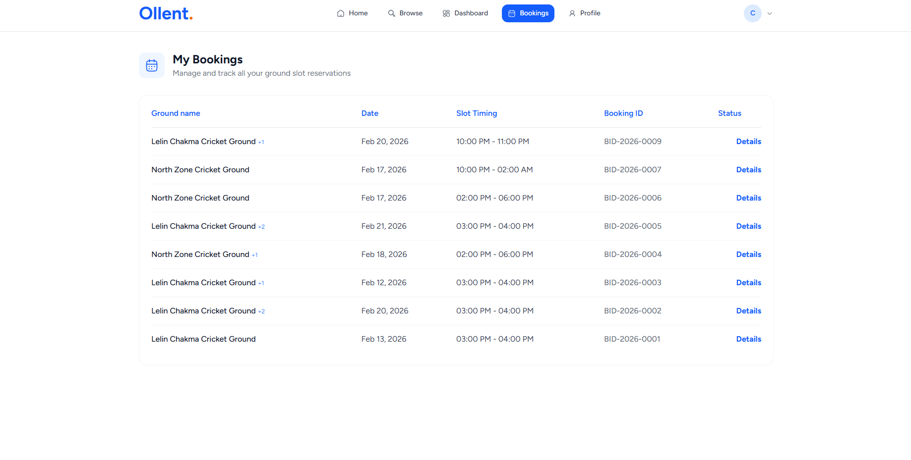Ollent — Sports Venue Booking Platform screenshot 5