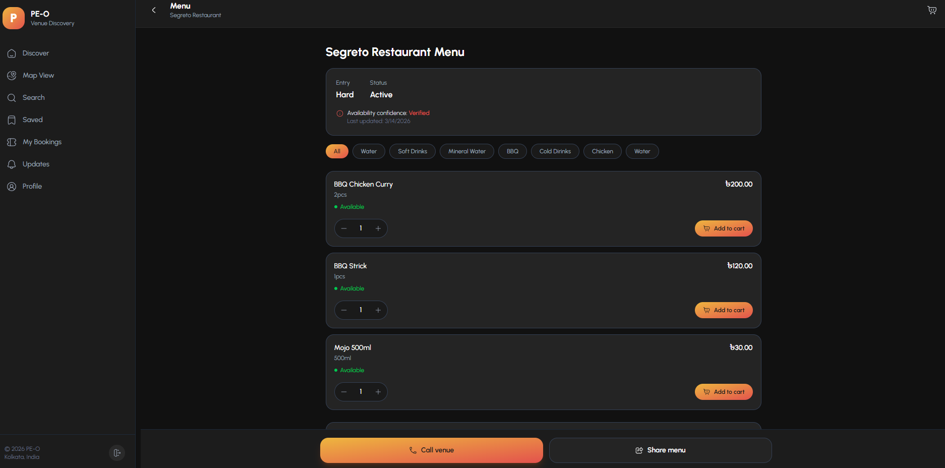 PE-O — Bar & Restaurant Management Platform screenshot 12