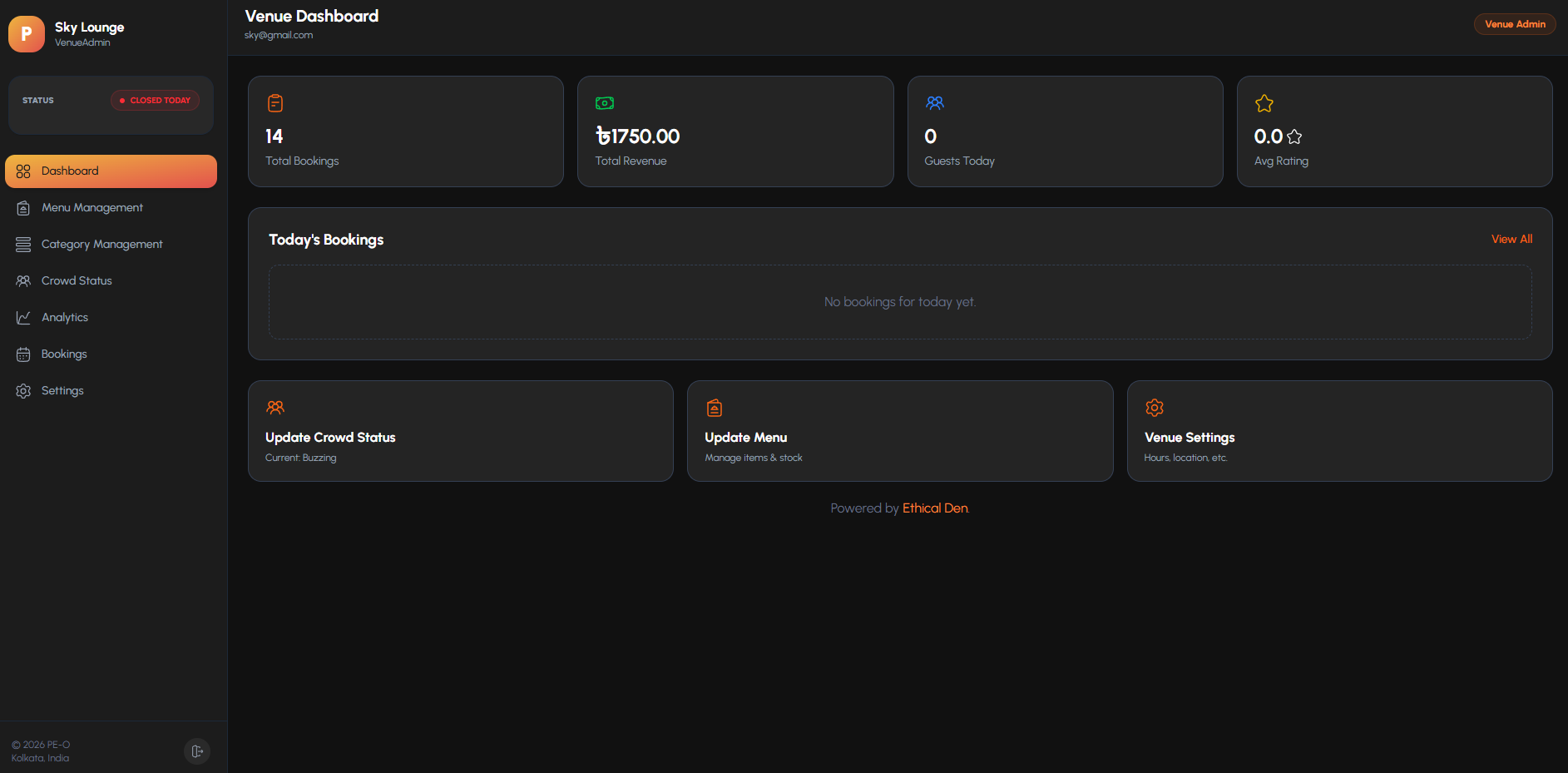 PE-O — Bar & Restaurant Management Platform screenshot 4