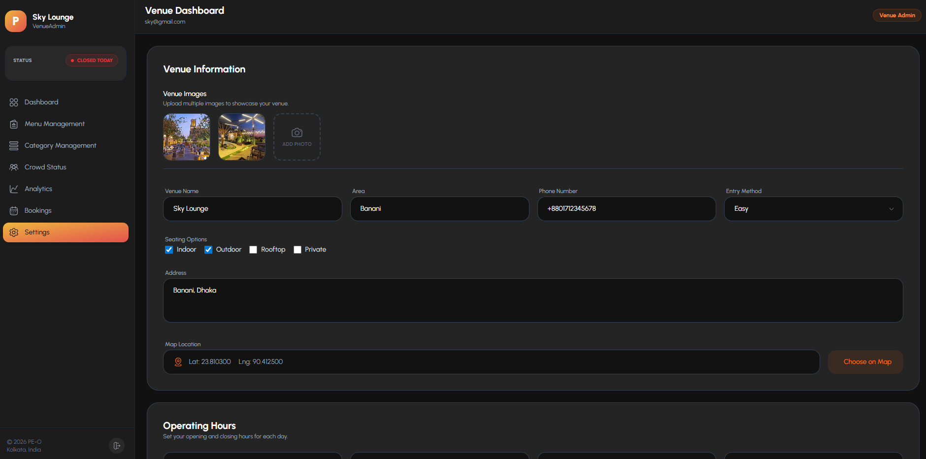 PE-O — Bar & Restaurant Management Platform screenshot 7